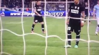 Lazio - Juventus 0-2 - Il gol di Vidal su rigore (15.4.2013)