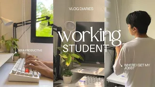 where i find online work as a student 💻 | days in my life as a working student