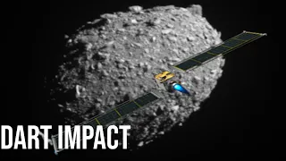 The moment NASA's DART spacecraft collides with asteroid (spacecraft overlay for reference) #shorts