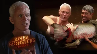 Netting 35 Arapaimas | JEREMY REACTS | River Monsters