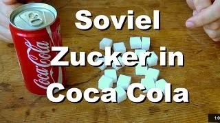 Wieviel Zucker ist in Coca Cola? Zuckerwürfel-Pyramide