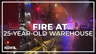 Large fire burns warehouse belonging to longtime North Portland small business