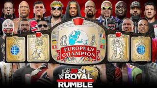 WWE 2K24 ROYAL RUMBLE MATCH FOR THE WWE EUROPEAN CHAMPIONSHIP!