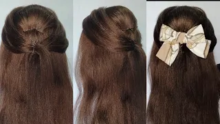 New stylish hairstyle for beginners| easy hairstyle| open Hairstyle for girls