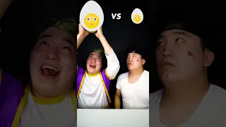 Big Food VS Small Food Emoji Challenge || big monster egg mukbang || HUBA #shorts