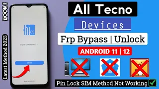 Ultimate Tecno FRP Bypass - Android 11/12 | Without Pc | Unlock All Tecno Devices With Ease || 2023