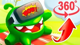 Om nom 360 - Virtual reality 4K Video cartoons cut the rope 2017 KEDOO animation for kids