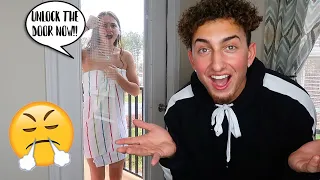 LOCKED OUT Prank On Girlfriend!! | Montana & Ryan