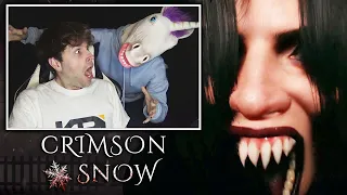 MI NOVIA ME ASUSTA MIENTRAS JUEGO TERROR | CRIMSON SNOW