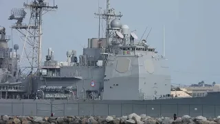 USS Lake Erie CG70 Leaving Seal Beach for the Last Time