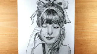 How to draw cute girl ll FANCY pencil ll