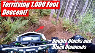 A Somewhat Sketchy Single Track Test of the 2021 KLX300 | Taking the KLX Where It Doesn't Belong...
