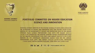 Portfolio Committee on Higher Education, Science and Innovation, 22nd April 2022