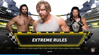 WWE 2K24 Battle Of The Shield Dean Ambrose vs Seth Rollins vs Roman Reigns