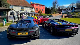 £1 Million Ferrari F40 'STEALS THE SHOW' at little supercar meet!