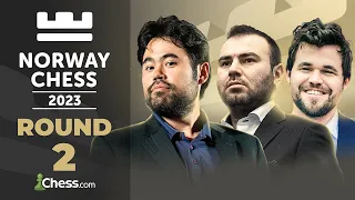 Magnus Looks to Climb Points Table as Fabiano & Gukesh Seek to Extend Lead | Norway Chess 2023 Rd 2