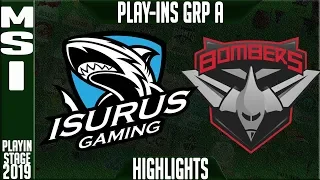 ISG vs BMR Highlights | MSI 2019 Play-In Stage - Group A Day 2 | Isurus vs Bomber