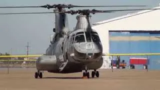 CH-46 Sea Knight Turning Up It's Engines