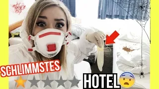 verbringe 24 STUNDEN im SCHLIMMSTEN HOTEL MEINER STADT  - CHALLENGE