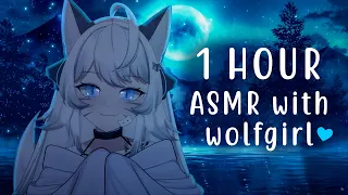 [ASMR] Fall Asleep With a WolfGirl! 🐺 Close Breathing & More (1HOUR) | by a Catgirl Vtuber🐱