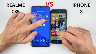 Realme C35 vs iPhone 8 | SPEED TEST