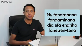 Ny fanarahana fandaminana dia efa fanetren-tena