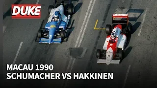 Schumacher v Hakkinen at the 1990 Macau Grand Prix