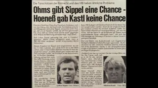 Bundesliga Saison 1991/ 92 Eintracht Frankfurt - VFB Stuttgart