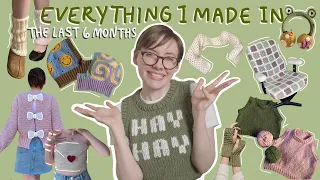 EVERYTHING i crocheted & knit in the last 6 months (LOTS of FREE patterns) | try-on haul