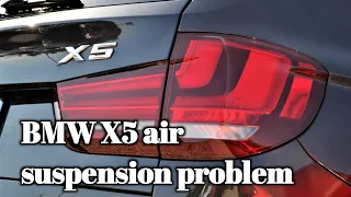 BMW X5 air suspension problem , air compressor problem and it's repair .