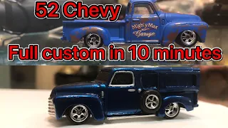 Hot wheels 52 chevy full custom in 10 minutes!! 52 chevy full custom en 10 minutos! #hotwheelscustom