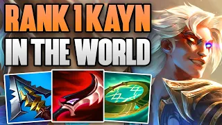 RANK 1 KAYN IN THE WORLD 1V9 CARRY GAMEPLAY | CHALLENGER KAYN JUNGLE GAMEPLAY | Patch 13.15 S13