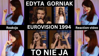 To nie ja Edyta Gorniak Eurovision 1994 - reaction video
