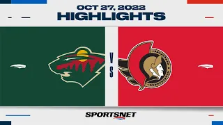 NHL Highlights | Wild vs. Senators - October 27, 2022