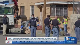 Statewide homeless camp ban advances