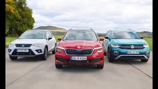 Seat Arona vs Skoda Kamiq vs Volkswagen T-Cross