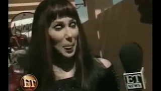 ET: Cher Prepares For Her Super Bowl XXXIII National Anthem Performance (1999)