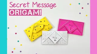 DIY Pull Tab Origami Envelope (Secret Message Card)