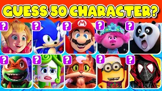 Guess 50 Characters By Song |Super Mario Bros, Spider Man, Kung Fu Panda, Puss In Boots, Trolls 3