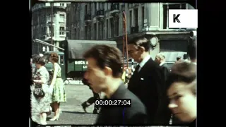 1960s London, Busy Street Scenes, Commuters, 16mm