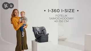 Obrotowy fotelik samochodowy 40-150 cm I-360 Kinderkraft | RWF do 4 rż