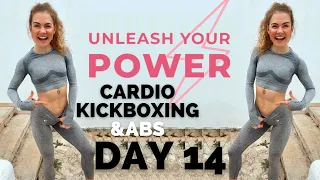 Cardio Kickboxing Workout + ABS| Get Ready to Drip Sweat! POWER DAY 14