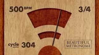 500 BPM 3/4 Wood Metronome HD