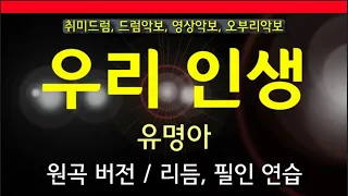 우리 인생(노래 유명아) Disco1 Bpm134, 필인응용, #드럼악보 #드럼연습 #오부리 #필인 #리듬 #7080 #필드럼 #추경호