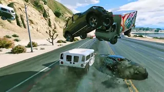 DestructionNation! GTA 5 100 Tons Super Hummer H1 Rampage HD Grand Theft Auto V