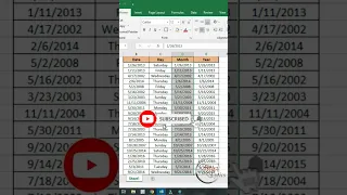 📍 Excel Interview Question, Day Month Year Extraction #excel #exceltips #shorts #exceltutorial