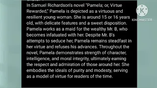 character sketch of Pamela by Samuel Richardson