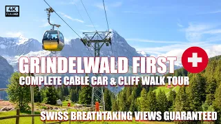 Grindelwald First - Complete stunning cable ride up and down - First Cliffwalk Top of Adventure!