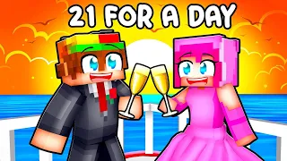 Turning 21 YEARS OLD For A Day In Minecraft!