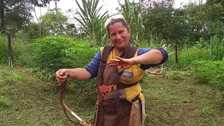 Roçando carpindo com fio na roçadeira 220